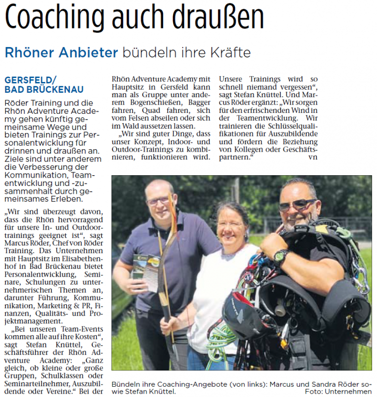 Pressetext Röder Training